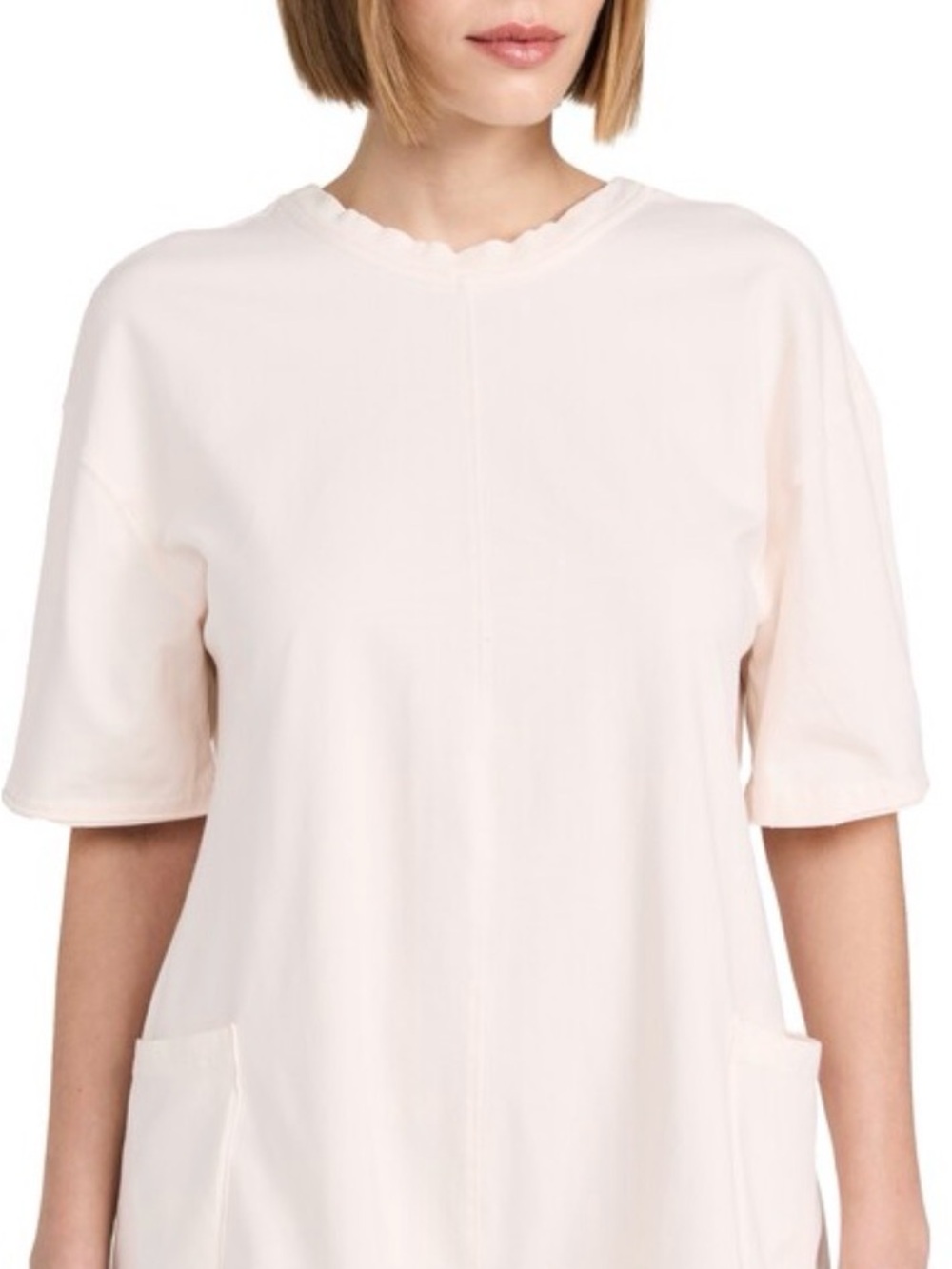 Free People Hot Shot Tee Romper XS Oversized Bleach Clay One Piece - Picture 16 of 16